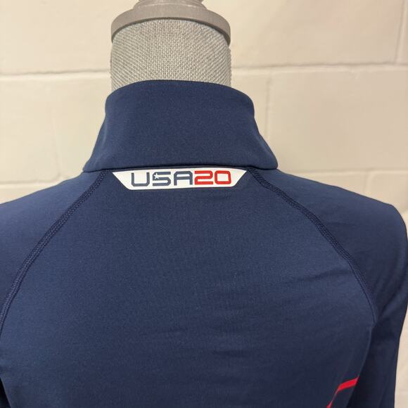 RLX Ralph Lauren U.S. Ryder Cup 2020 Striped Golf 1/4 Zip Shirt Pullover Size M - Picture 8 of 9